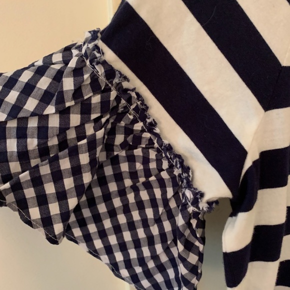 J Crew Striped and Ruffled Blouse - Picture 4 of 4